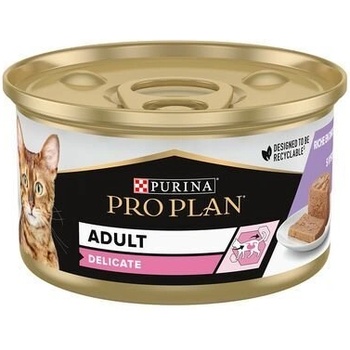 Purina Pro Plan Adult Cat Delicate Mousse - консерва за котки с пуешко месо 85gr