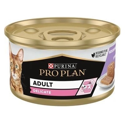 Purina Pro Plan Adult Cat Delicate Mousse - консерва за котки с пуешко месо 85gr