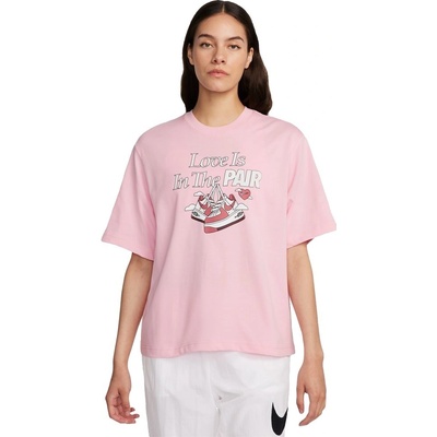 Nike W NSW TEE OC 1 BOXY VDAY W FQ8870-690 ružové