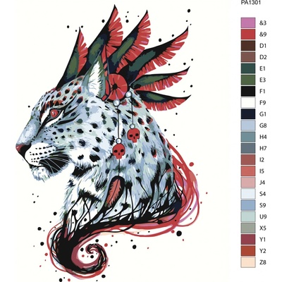 Zuty Malování podle čísel ZDOBENÝ LEOPARD