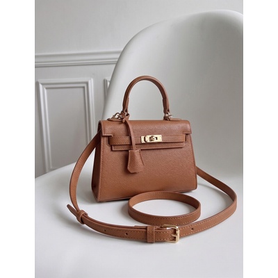 Mini crossbody a kabelka do ruky hnedá