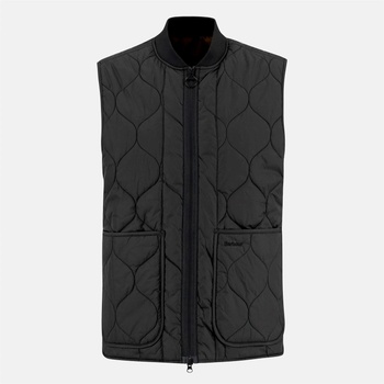 BARBOUR Елек BARBOUR Men's Re-Engineered Utility Liddesdale Quilted Full Zip Sleeveless Gilet - Black BK12