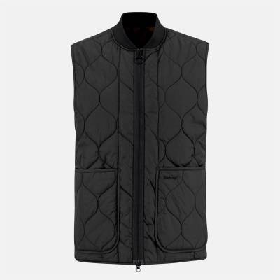 BARBOUR Елек BARBOUR Men's Re-Engineered Utility Liddesdale Quilted Full Zip Sleeveless Gilet - Black BK12