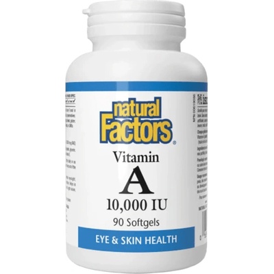 Natural Factors Vitamin A 10, 000 IU, 90 Softgels
