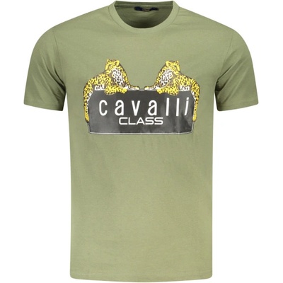 Cavalli class Тениска с къс ръкав за мъже cavalli class, Размер 2xl, Цвят Зелен (txt60njd060_ve04050)