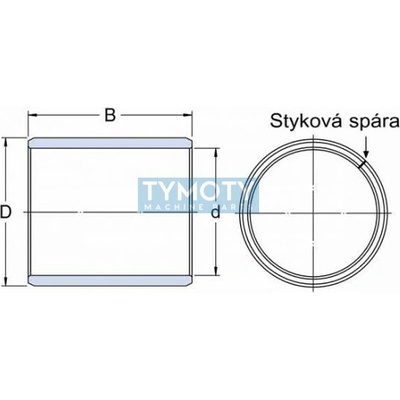 SKF PRM 505550 puzdro klzné, zvinutý bronzový pás