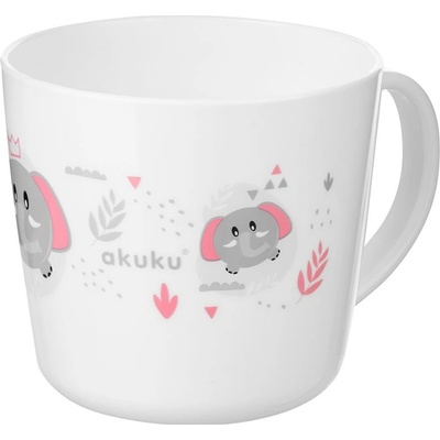 Akuku hrníček s uchem sloníci bílá 250 ml