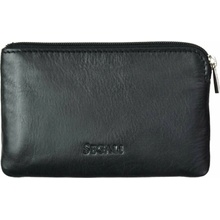 Segali Kožená mini peňaženka-kľúčenka 7289 black