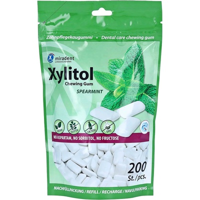 Miradent Xylitol SPEARMINT 200 ks – Zboží Dáma