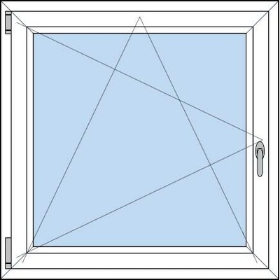 OknaDvereNaMiru.cz Plastové okno otevíravé a sklopné antracit 1050 x 2000 mm