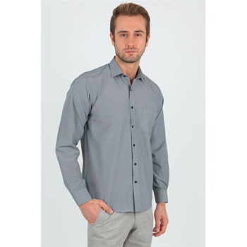 Centone Мъжка риза с дълъг ръкав - Черна #268687 (268687_Черно)