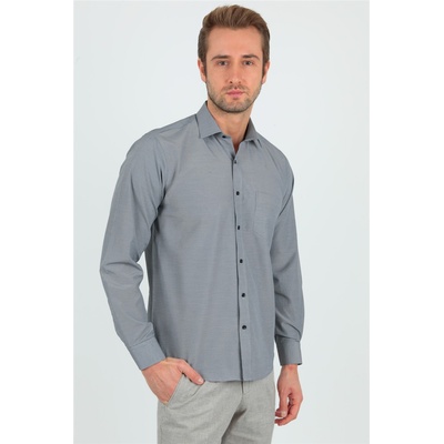 Centone Мъжка риза с дълъг ръкав - Черна #268687 (268687_Черно)