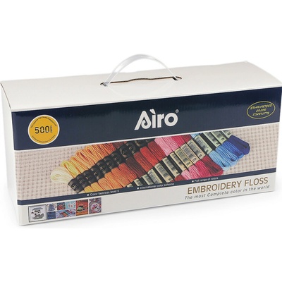 Příze vyšívací typ mouline AIRO sada 500 ks/8 m mix 1 krab.