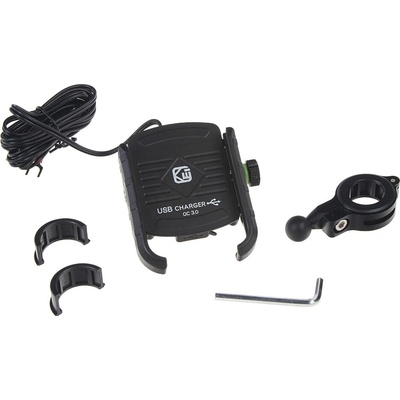 Univerzální držák pro telefony na kolo, motocykl s USB nabíječkou