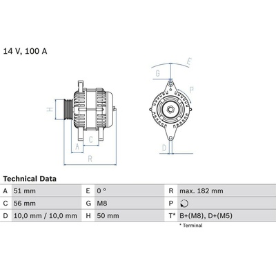 generátor BOSCH 0 986 043 680