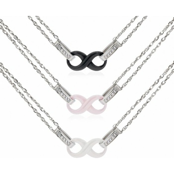 Prosperk náramek keramické nekonečno černá S6047