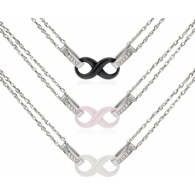 Prosperk náramek keramické nekonečno černá S6047