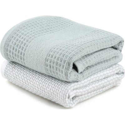 Foutastic Betty ručník šedá tyrkysová zelená 2 ks 40 x 60 cm