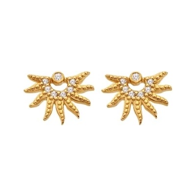 Hot Diamonds Trblietavé pozlátené náušnice SOL DE897