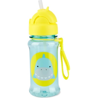 SKIP HOP Zoo fľaša so slamkou Žralok 12 m+ 355 ml