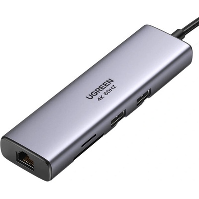 UGREEN UGREEN хъб, USB-C, 2x USB 3.0, HDMI, RJ45, SD/TF (UGR1472)