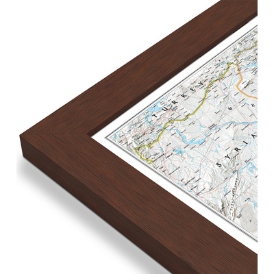 National Geographic Irák - nástěnná mapa Classic 66 x 76 cm Varianta: mapa v dřevěném rámu, Provedení: Pegi višeň