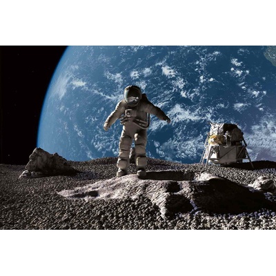 DIMEX ART Флизелинов фототапет астронавт в разходка 375 x 250 см