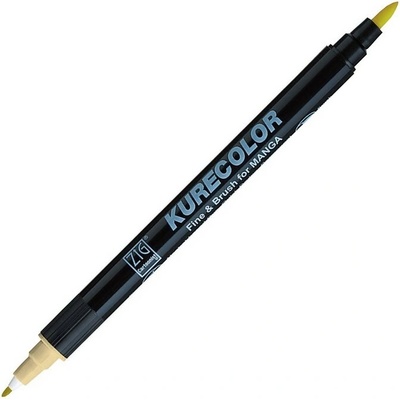 Lihová fixa KURETAKE ZIG Kurecolor Fine & Brush, Cream Yellow (421)
