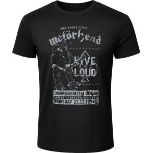 Plastic head мъжка тениска Motörhead - LIVE AND LOUD - черна - PLASTIC HEAD - MO001TS