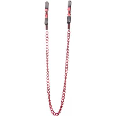Ouch! by Shots Adjustable Nipple Clamps, red