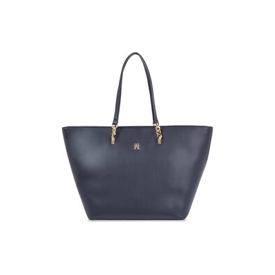 Tommy Hilfiger Дамска чанта Th Refined Tote AW0AW16112 Тъмносин (Th Refined Tote AW0AW16112)