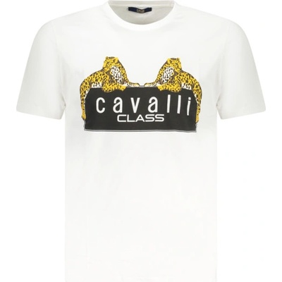 Cavalli class Тениска с къс ръкав за мъже cavalli class, Размер 2xl, Цвят Бял (txt60njd060_bi00533)