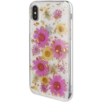 4smarts Силиконов Калъф с Цветя за iPhone XS/X, 4SMARTS Glamour Bouquet Case, Розов (4S469997)