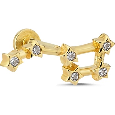 Lillian Vassago Zlatý piercing labreta velký vůz se zirkony LLV92-GPI065LB