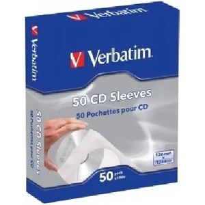 Verbatim Хартиен плик за cd/dvd с прозорче, със самозалепваща се лента, бял (50 бр. ) 49992 (49992)