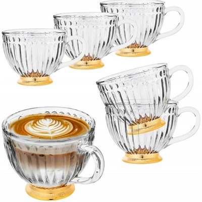 Design Skleněné šálky na zlaté nožičce Altom Lily Sada 6 x 430 ml