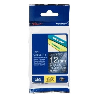 TZE-PR935 stříbrná / bílá (12mm) (TZEPR935)