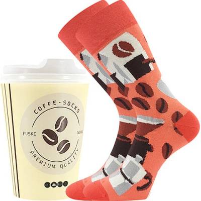 Lonka ponožky Coffee socks vzor 5 1 Pack