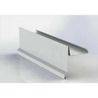 Závětrná lišta klasik r.š.333mm s okapnicí Al Hliník lakovaný RAL 9010 bílá dl.2m