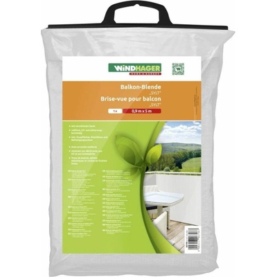 Windhager Balkónová zástěna Sylt, 0,9 × 5 m, bílá, 150 g/m² 06796
