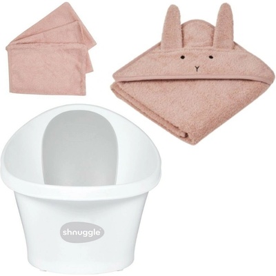 Shnuggle a Liewood set s žínkou Grey Rabbit Rose