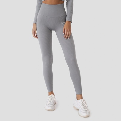 GymBeam Dámske legíny Ribbed FLO Grey
