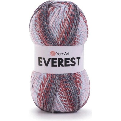Yarn Art příze Everest 7056 červená, světle modrá, růžová
