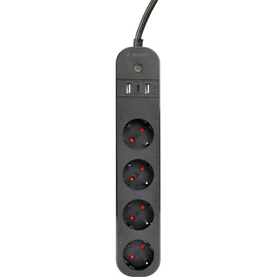 Gembird 4 Plug + 2 USB 1,5 m Switch (TSL-PS-S4U-01)