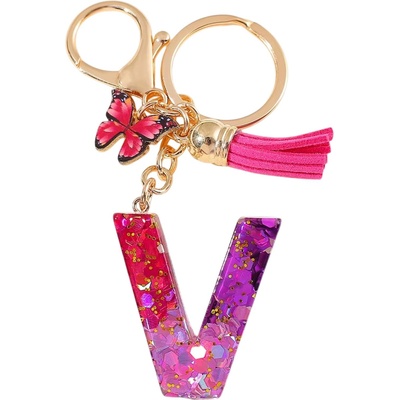 HARAHU Ключодържател Азбука - v / Розова / Пеперуда kp37966 (37966)