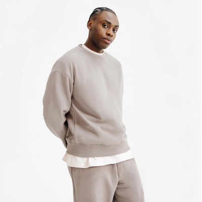 DECATHLON oversize mikina s kulatým výstřihem kaštanová