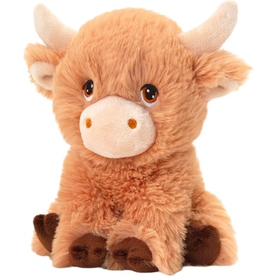 Keel Toys Плюшена играчка Keel Toys Keeleco - Кафява рунтава крава, 25 cm (SE1778)