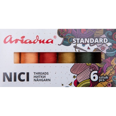 Sada nití Ariadna Standard Talia AUTUMN, 200 m cívka, 6 ks cívek