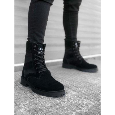 BOA Shoes Мъжки спортни боти от велур ba0087 - Черни #322173 (322173_Черно)