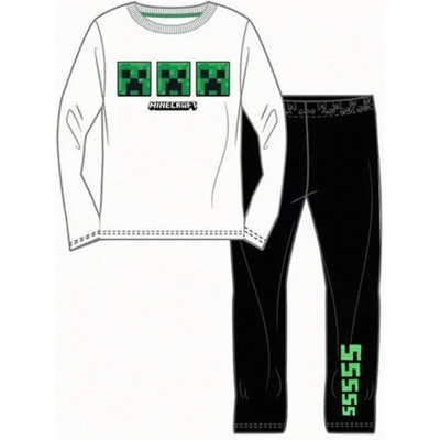 Mojang detské pyžamo Minecraft Creeper biela